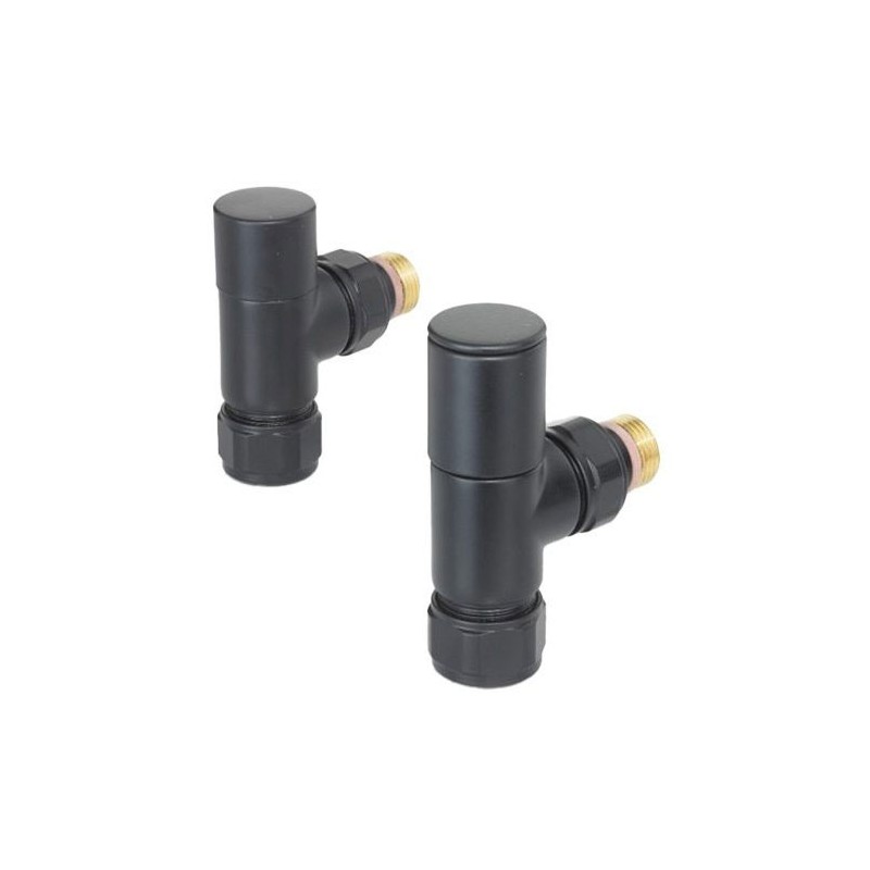 Zehnder Valve Set 27 Angled Manual Radiator Valves Matt Black Zehnder Valve Set 27 Angled Manual Radiator Valves Matt Black