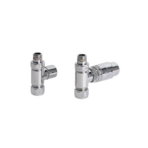 Zehnder Valve Set 36 Straight Thermostatic Radiator Valves Chrome