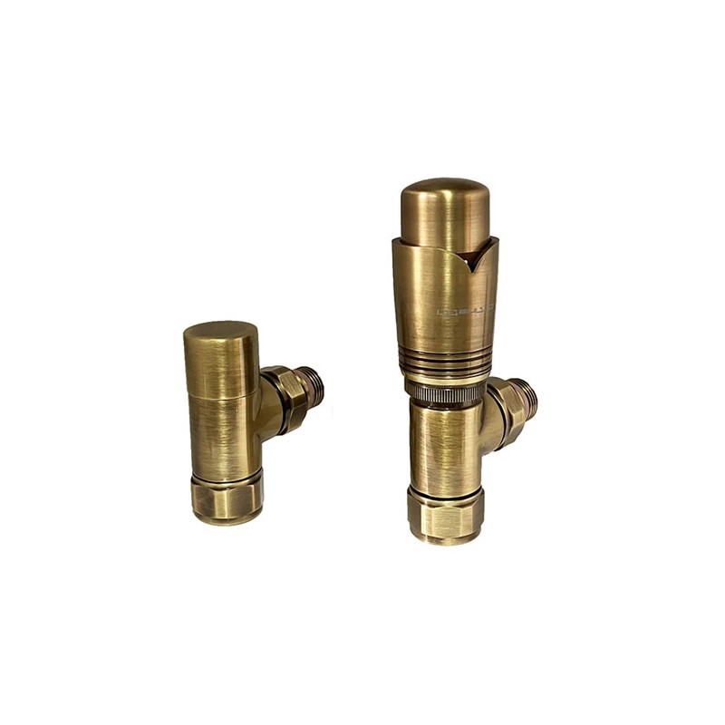 Zehnder Valve Set 37 Angled Thermostatic Radiator Valves Brass Zehnder Valve Set 37 Angled Thermostatic Radiator Valves Brass