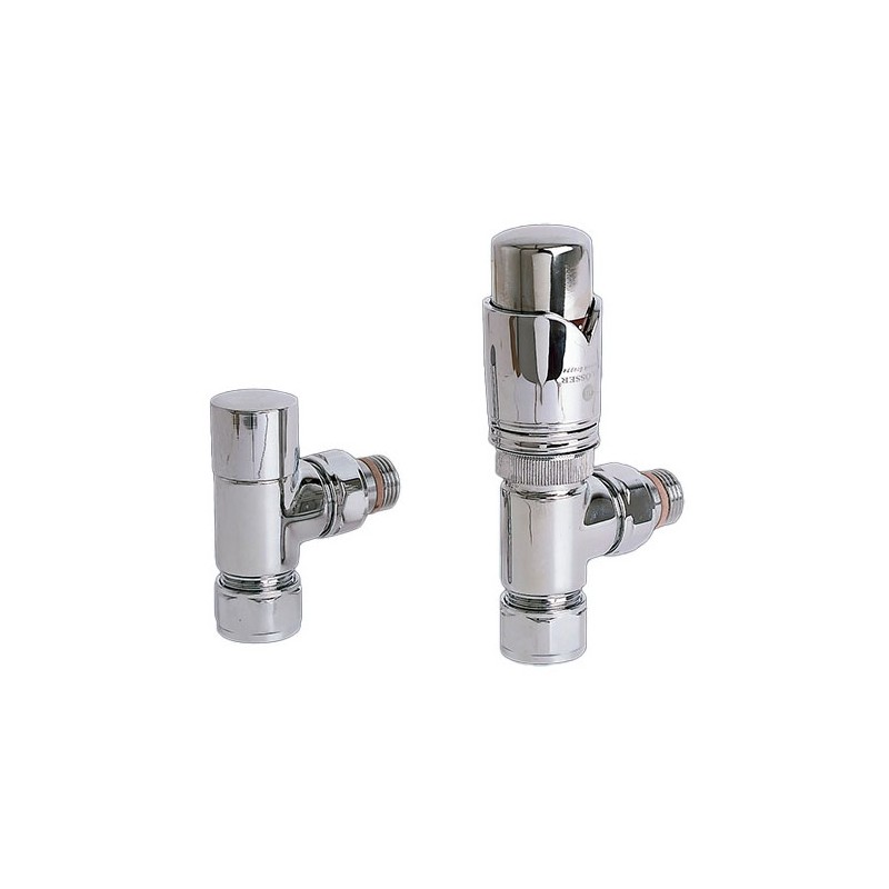 Zehnder Valve Set 37 Angled Thermostatic Radiator Valves Chrome Zehnder Valve Set 37 Angled Thermostatic Radiator Valves Chrome