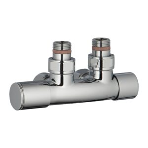 Zehnder Valve Set 39 Angled Manual 50mm Radiator Valves Chrome