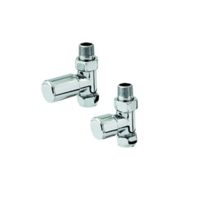 Zehnder Valve Set 3 Straight Manual Radiator Valves Chrome
