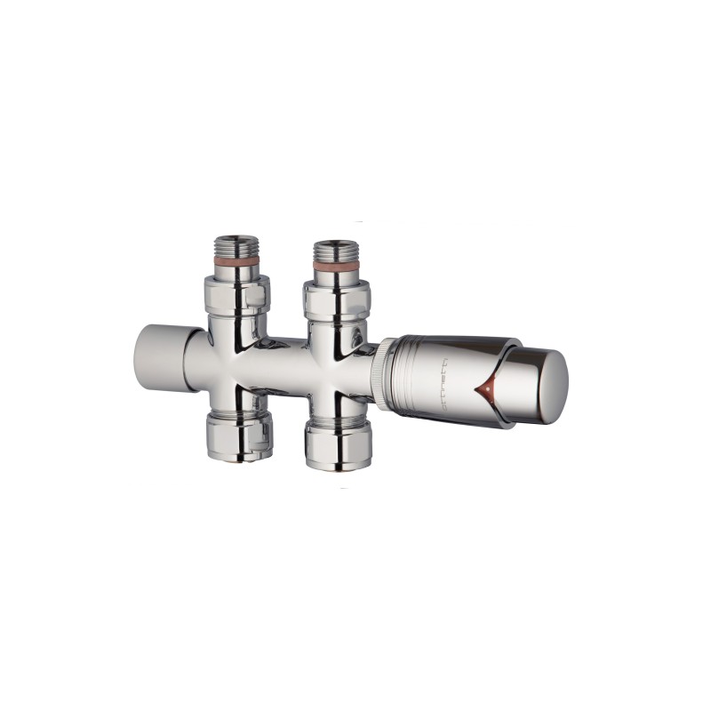 Zehnder Valve Set 40 Straight Thermostatic 50mm Radiator Valves Chrome Zehnder Valve Set 40 Straight Thermostatic 50mm Radiator Valves Chrome