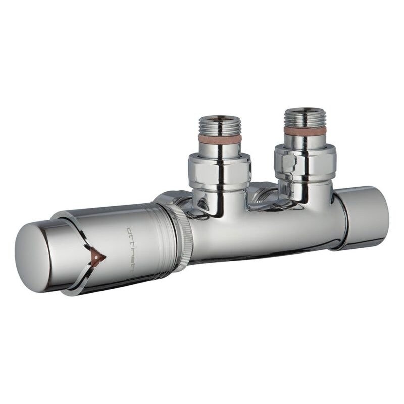Zehnder Valve Set 41 Angled Thermostatic 50mm Left Radiator Valves Chrome Zehnder Valve Set 41 Angled Thermostatic 50mm Left Radiator Valves Chrome