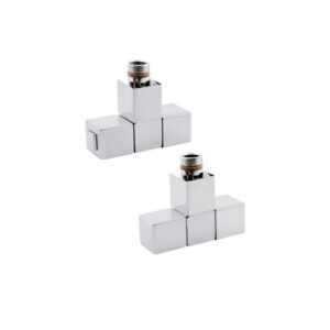 Zehnder Valve Set 5 Angled Manual Radiator Valves Chrome