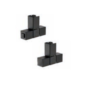 Zehnder Valve Set 5 Angled Manual Radiator Valves Black Matt