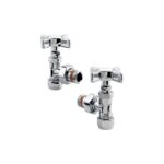 Zehnder Traditional Valve Set 8 Angled Manual Radiator Valves Chrome