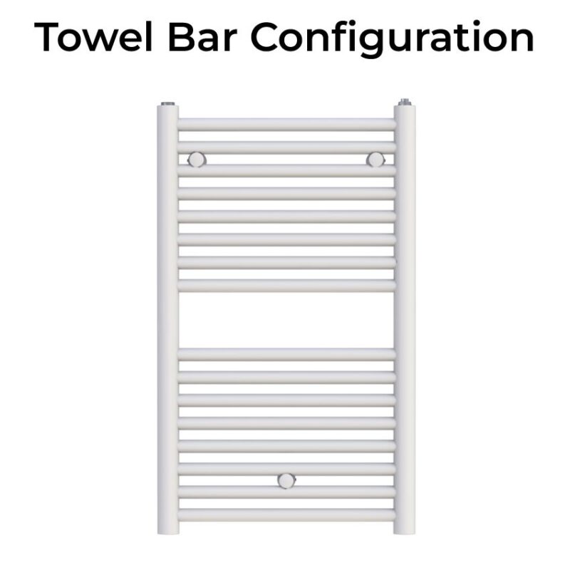 Zehnder Klaro Heated Towel Rail 748 x 450mm White Quartz