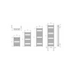 Zehnder Klaro Heated Towel Rail 748 x 600mm Volcanic
