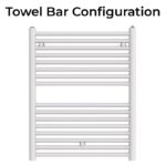 Zehnder Klaro Heated Towel Rail 748 x 600mm White Quartz