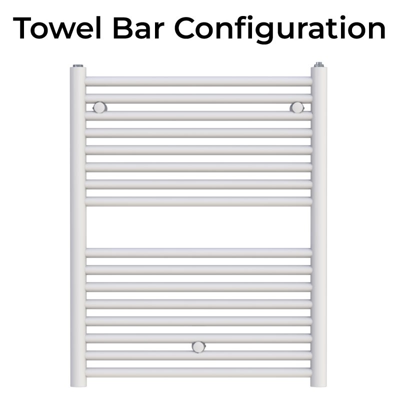 Zehnder Klaro Heated Towel Rail 748 x 600mm White Quartz