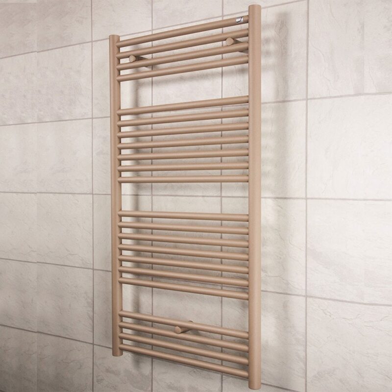 Zehnder Klaro Heated Towel Rail 748 x 600mm Beige Quartz