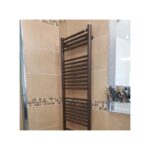 Zehnder Klaro Heated Towel Rail 748 x 600mm Brown Quartz