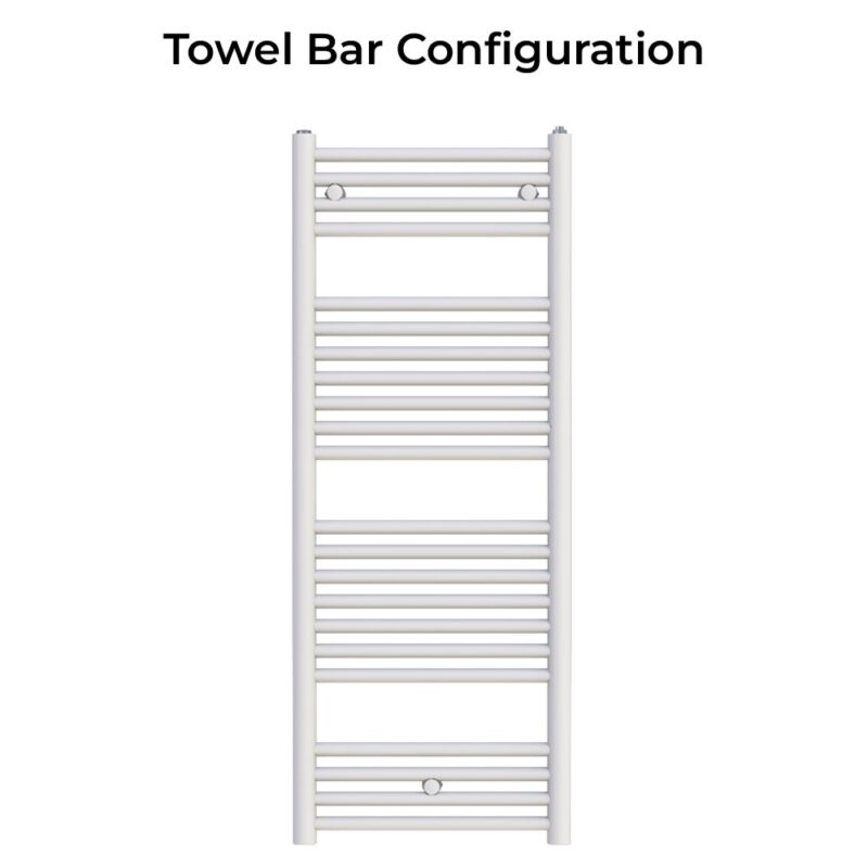 Zehnder Klaro Heated Towel Rail 1148 x 450mm White Quartz