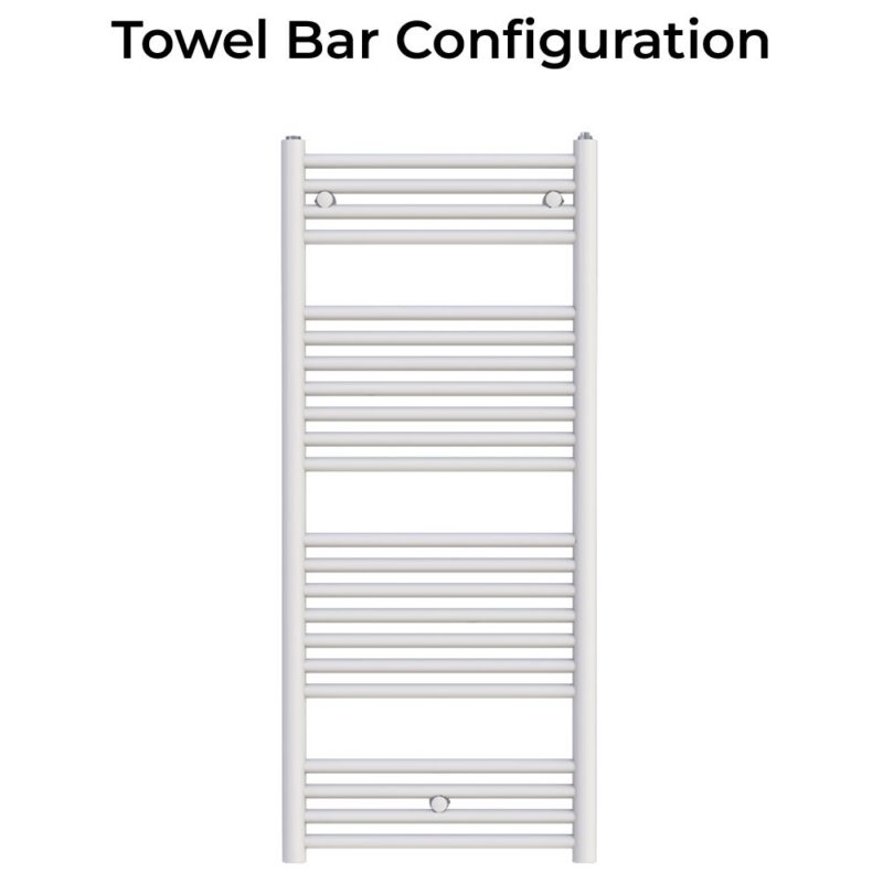 Zehnder Klaro Heated Towel Rail 1148 x 500mm White Quartz