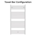 Zehnder Klaro Heated Towel Rail 1148 x 600mm White Quartz