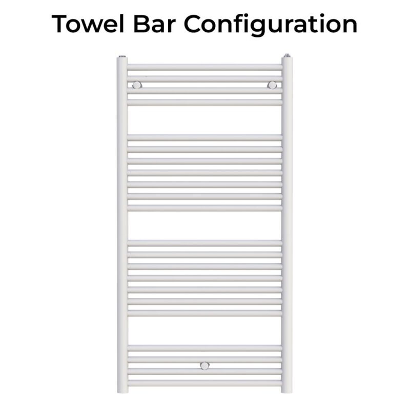 Zehnder Klaro Heated Towel Rail 1148 x 600mm White Quartz
