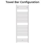 Zehnder Klaro Heated Towel Rail 1466 x 500mm White Quartz