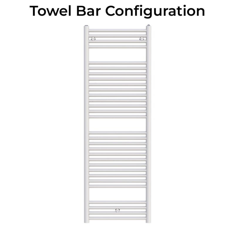 Zehnder Klaro Heated Towel Rail 1466 x 500mm White Quartz