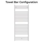 Zehnder Klaro Heated Towel Rail 1466 x 600mm White Quartz