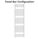 Zehnder Klaro Heated Towel Rail 1708 x 500mm White Quartz
