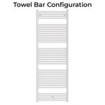 Zehnder Klaro Heated Towel Rail 1708 x 600mm White Quartz